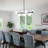 George Oliver 7 - Light Dimmable Modern White Glass Globe Sputnik Linear Dining Room Chandeliers Farmhouse Kitchen Lighting Pendant-35.83"W x 52.56"H -1116772920
