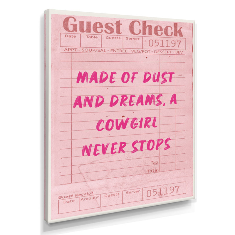 Décoration murale faite de poussières et de rêves - Cowgirls, Toile tendue, H 32 po x l 16 po x P 1 po
