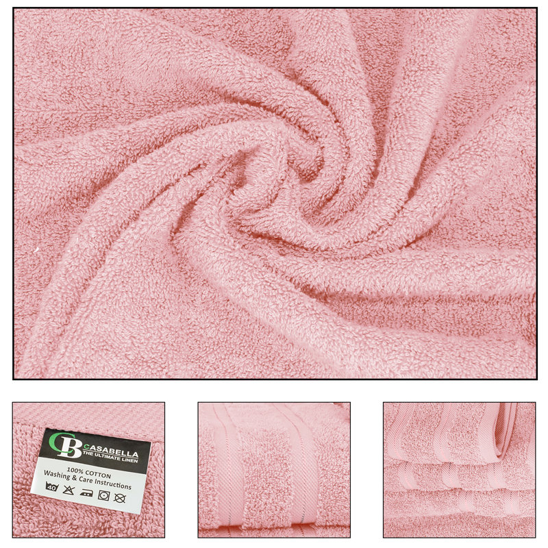 Casabella Luxury Hand Towel, Pink