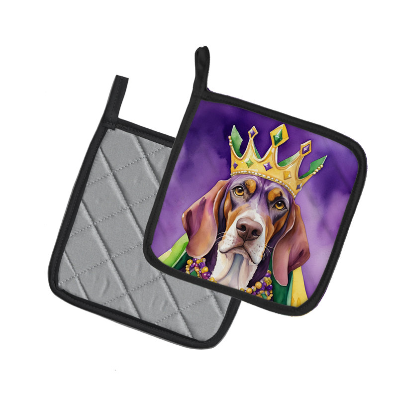 American English Coonhound King of Mardi Gras - paire de poignées