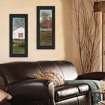 Décoration murale encadrée 2 pièces Country Barns par Billy Jacobs
