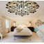 Golu 40inches Big Flower Plafonnier en cristal pour salon Lustres en cristal à intensité variable 3000-6000K