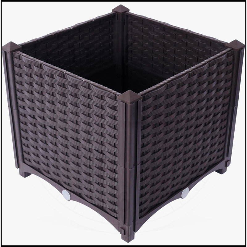 Bacs à fleurs en plastique, H 14,7 po x l 15,7 po x P 15,7 po