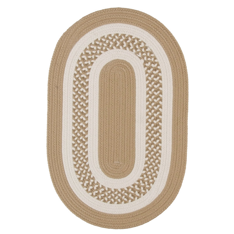 Tapis sable intérieur / extérieur tressé à la main Bloxom, Ovale 11 pi x 14 pi