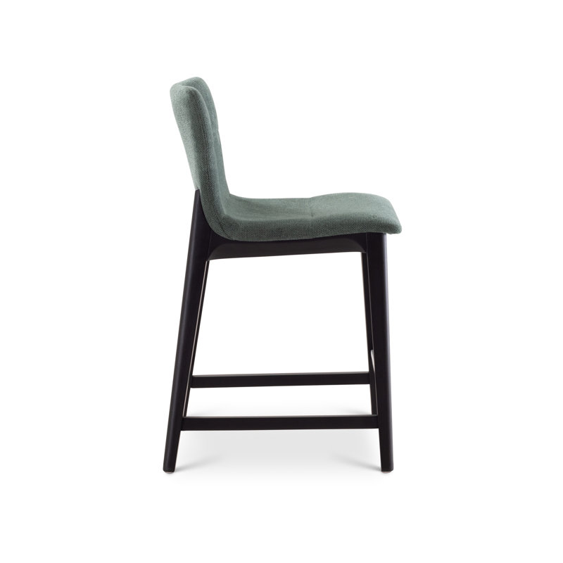 Modern Brazilian - Godan Stool, Jackpot Teal Seat/Ebano Frame, Counter Stool (25.25” Seat Height)
