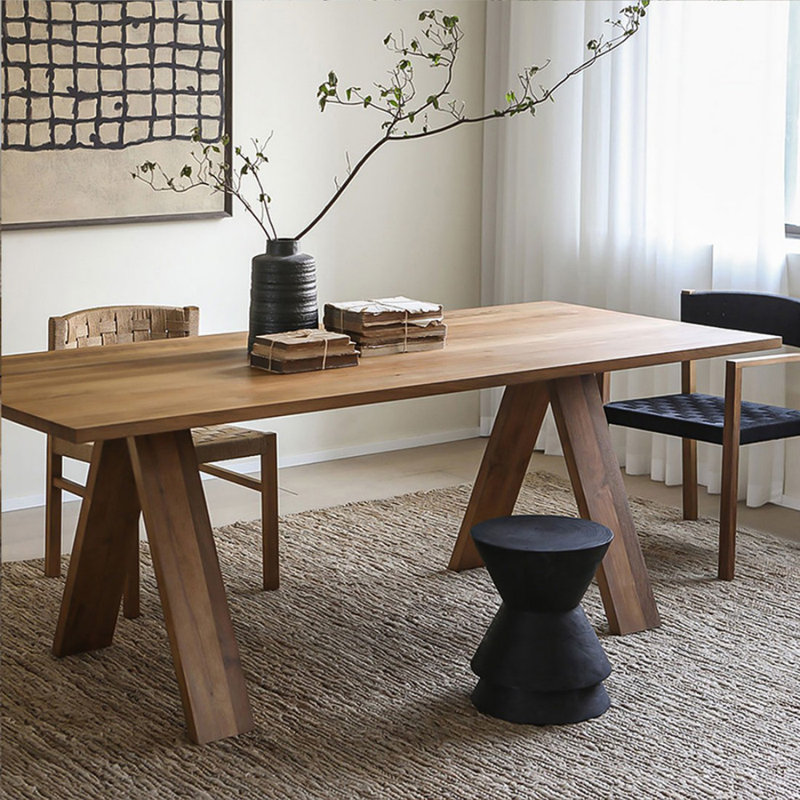 Table de salle à manger moderne Modern Burlywood, 29.53"H x 94.49"L x 39.37"W
