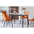 Modern Rectangular Dining Table with Sturdy Metal Base and Durable Top