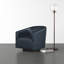 Fauteuil demi-tonneau pivotant en simili cuir Hall-687123747
