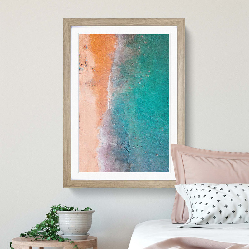 A Beach in Brazil - Framed Print, Oak Framed, 33cm H x 24cm W x 2cm D