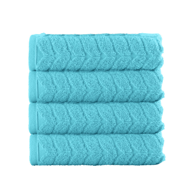 Elegant Comfort 100% Turkish Cotton 4-Piece Towel Set – Ultra Soft, Highly Absorbent, Quick Dry Bathroom Towels, Aqua