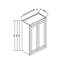 Armoire murale de cuisine standard l 24 po x H 42 po x P 13,5 po prête à assembler-132272698