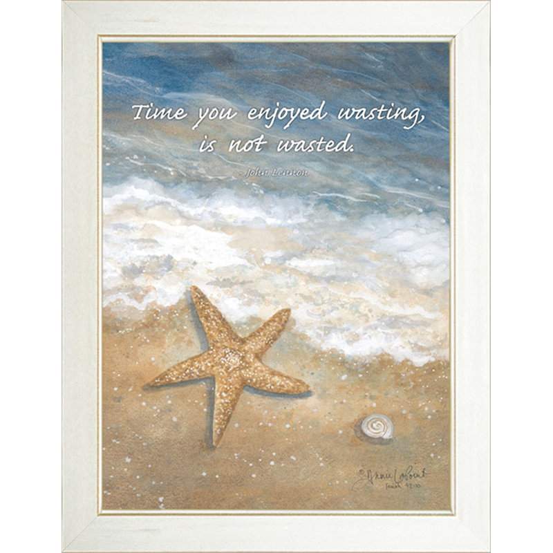 Time Wasted White Framed Print Wall Art