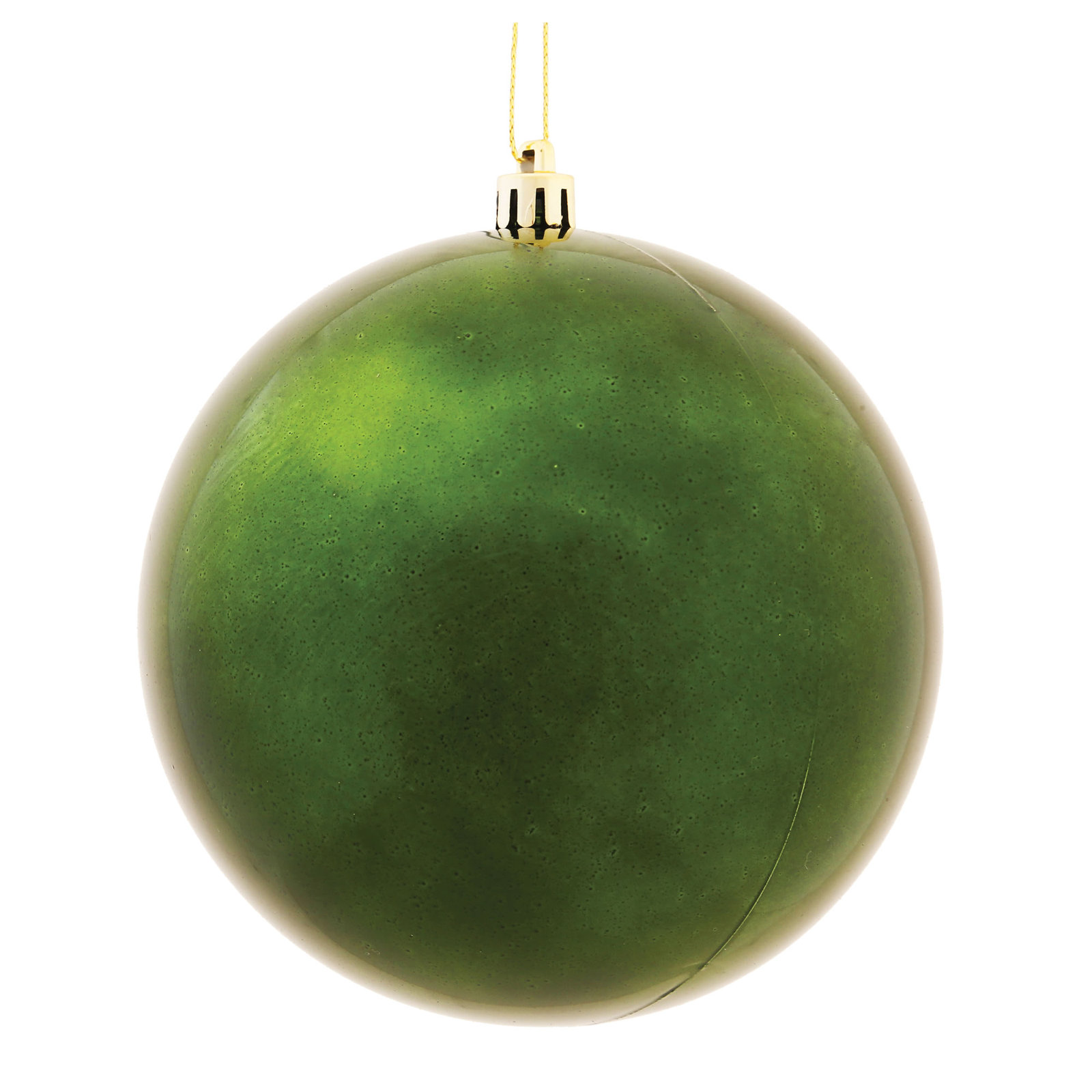 Holiday Décor Ball Ornament, 2.75" H x 2.75" W x 2.75" D, Moss Green Shiny