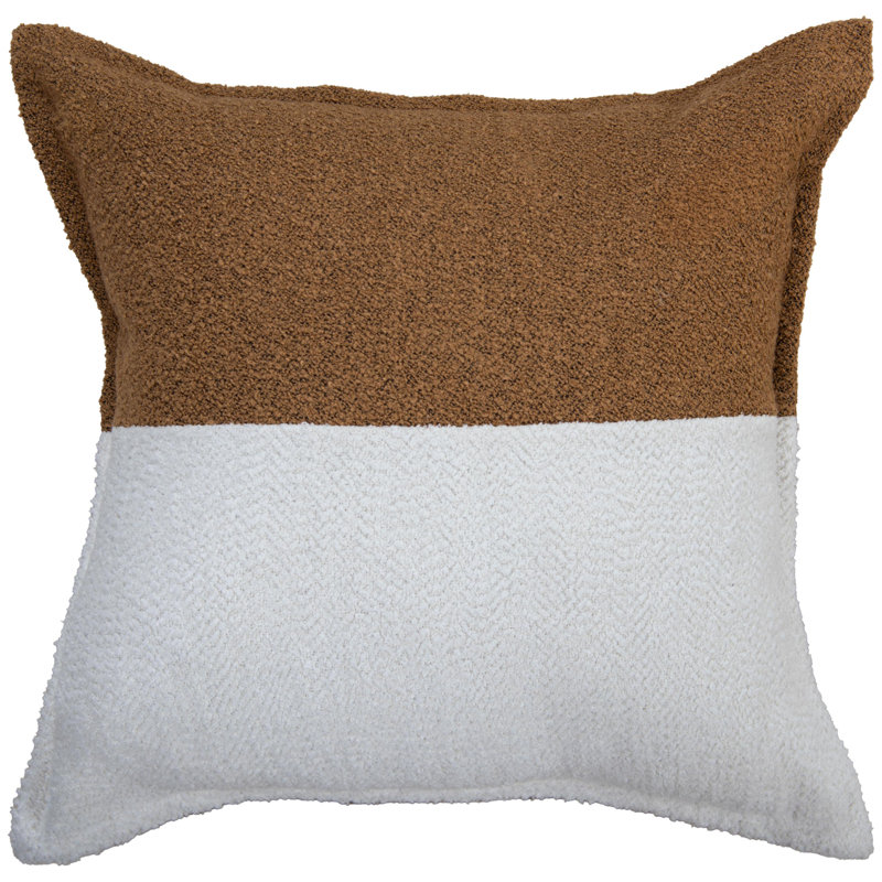 Cotton/Poly Boucle Poly Filled Throw Pillow, Polyester