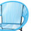 Élégante chaise bleue et stable en fer robuste pour une utilisation extérieure