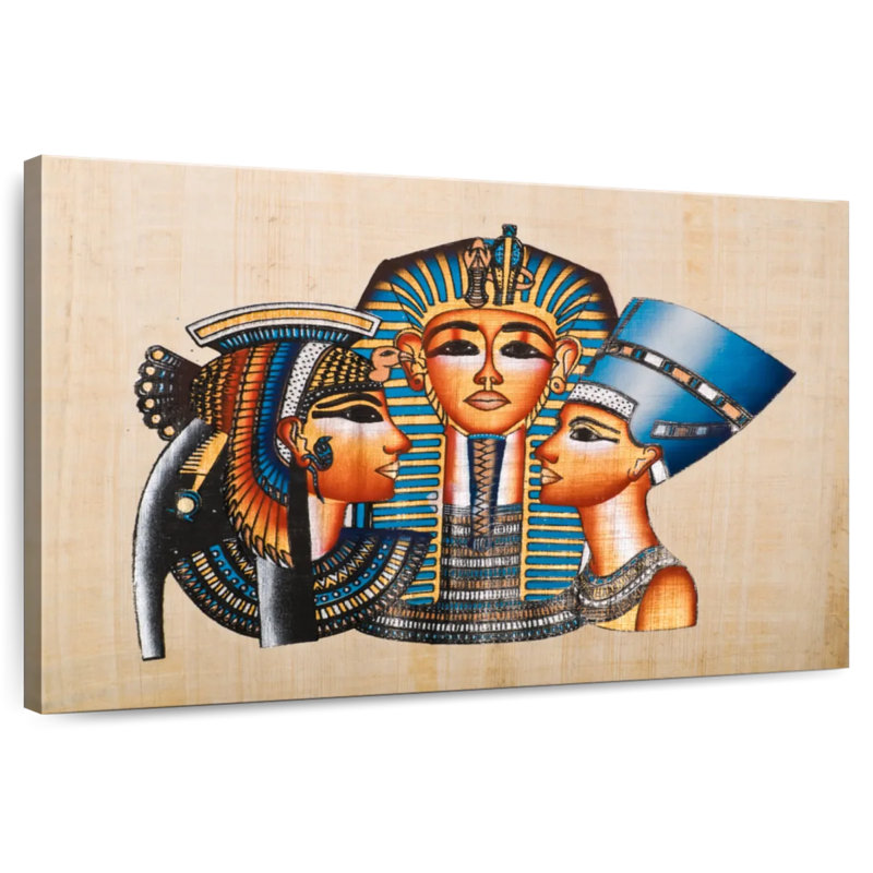 Leisha King Tut And Nefertiti, 32" H x 48" W