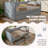 Gingham Daybed With 2 Storage Drawers And Usb Port, Wave-shaped Design-923049217-926908245