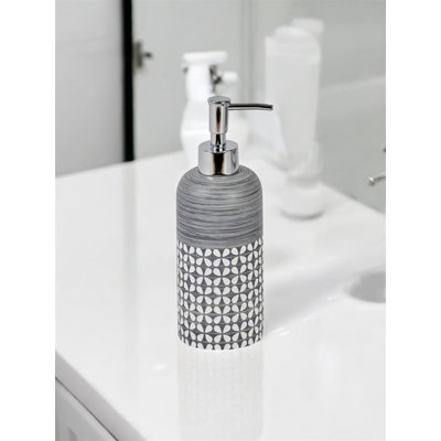 Volga Geometric Grey Liquid Soap Dispenser