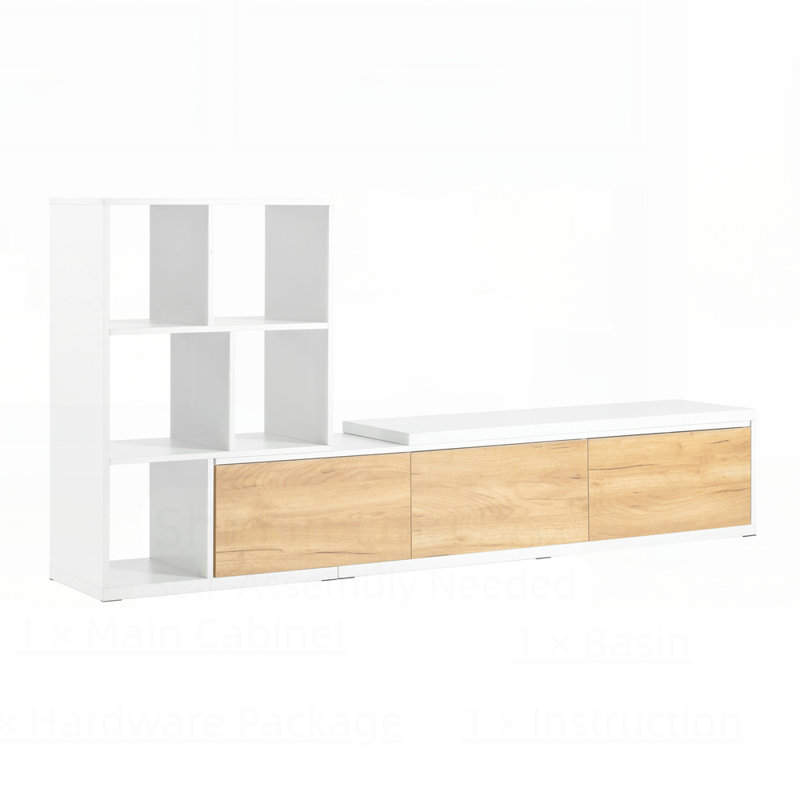 Unfinished TV Stand for TVs up to 88", White