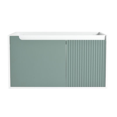 Meuble-lavabo mural, charnières en acier inoxydable, menthe, style tendance