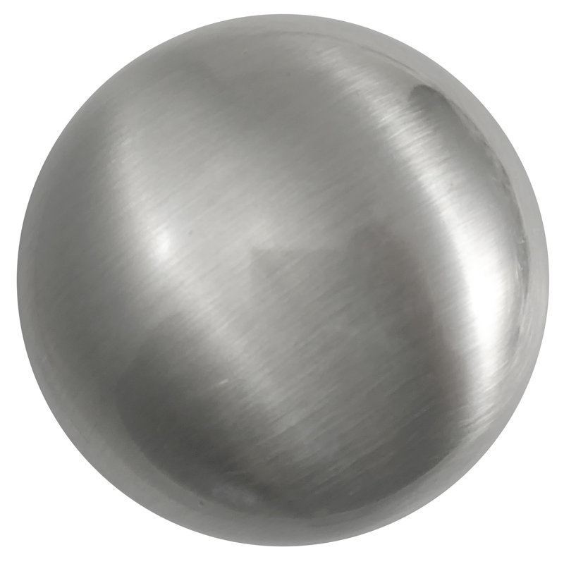 Satin Pewter Round Metal Knob with Mounting Hardware