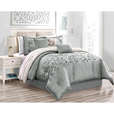 Ensemble de 7 pièces en microfibre grise
