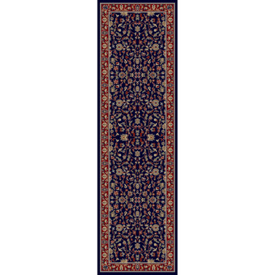 Edmont Oriental Flatweave Blue/Brown Area Rug