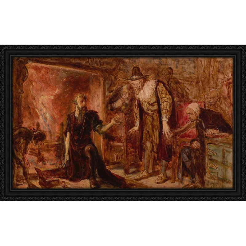 Alchimiste Sentivogius et Sigismond III, croquis (1867), H 25 po x l 40 po
