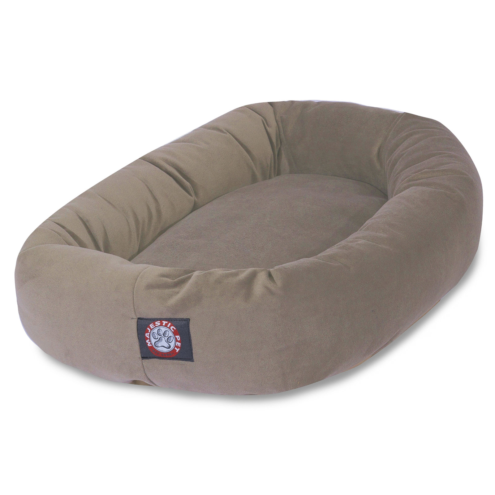 Bolster Pet Bed, Large (29" W x 40" D x 9" H), Stone