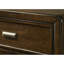 Table de chevet 2 chambres à finition brun foncé - meubles en bois