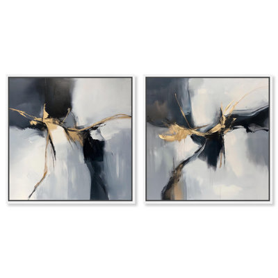 "Luxe Glam", ensemble de 2 reproductions d'art sur toile par 