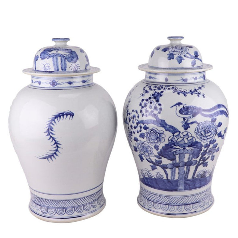 Handmade Porcelain China Ginger Jar