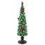 Décoration d'arbre de Noël vert scintillant avec cardinaux rouges-73908935