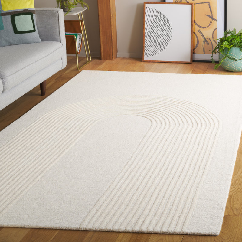 Tapis en laine touffeté à la main Ebony, Rectangle de 5 pi x 8 pi