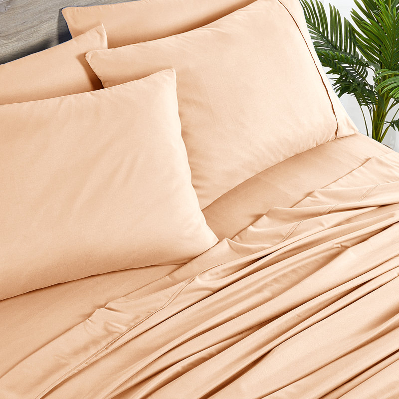 Charcoal Gray Twin Bamboo and Microfiber Sheet Set
