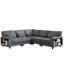 Canapé modulaire 5 pièces avec rangement pour les bras et porte-gobelet, revêtement en velours côtelé pour salon, chambre à coucher, salle de projection moderne-418009560