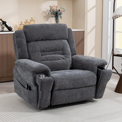 28" Extra Wide Dual Motor Power Lift Recliner Big and Tall Elderly with Armrest Storage, 400 lbs. heavy-duty