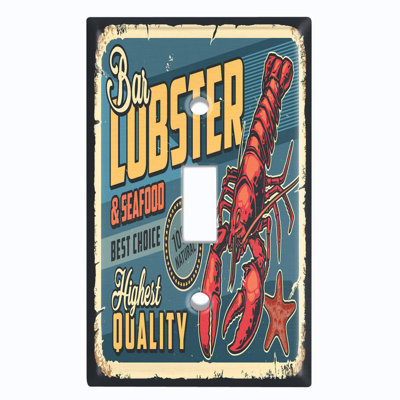 Couvercle de plaque d'interrupteur en métal; Bascule pour homards de taille standard US 1