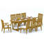 8 Seats 9 Pcs Grade-A Teak Wood Dining Set: 94" Mas Oval Trestle Leg Table And 8 Caranas Chairs (2 Arm & 6 Armless Chairs) #11Ca2302-840371808