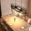 2-Light Elongated Oval Kitchen Island Pedant-441997954