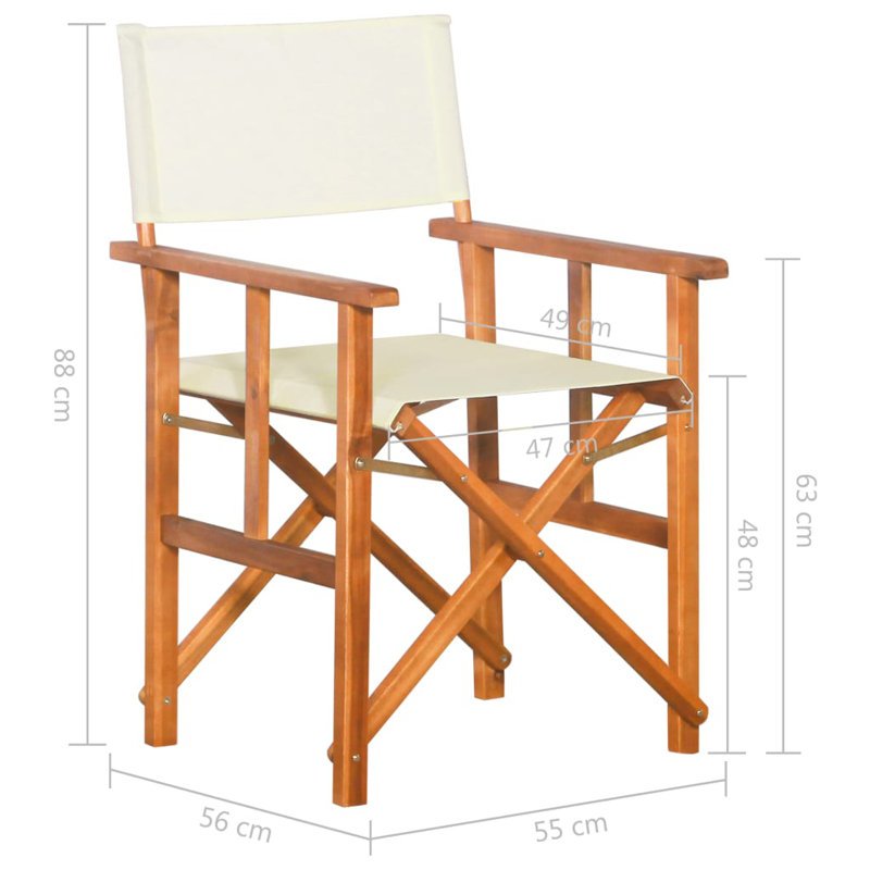 Jinesh Folding Deck Chair, White