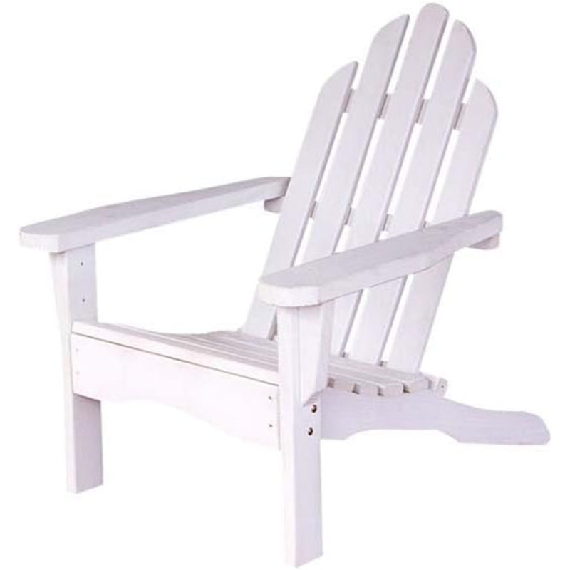 Amish Casual Heavy Duty Solid Wood Adirondack Chair, Semi-Solid White Stain