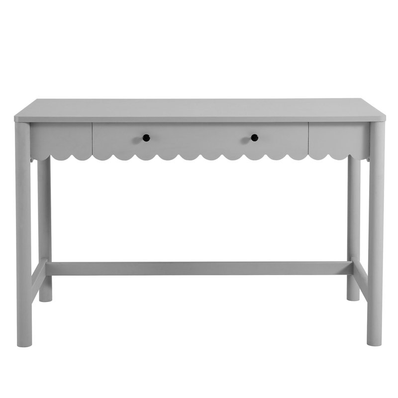 Bureau d'écriture à 1 tiroir Emmeline, Gris clair