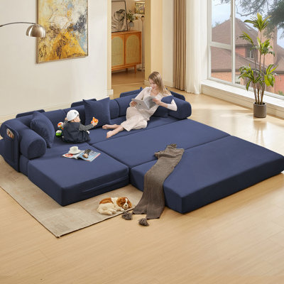 Newly Arrived Modular Sofa With Folding Convertible Function, 7-In-1 Design, No Assembly Needed, Ideal For Family And DIY Enthusiasts