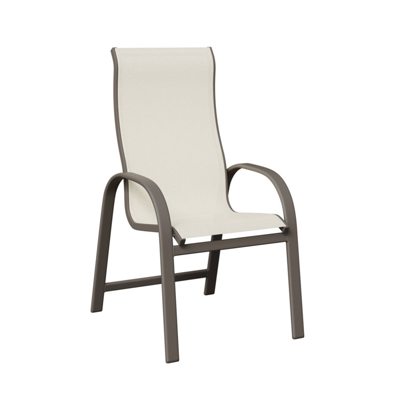 Chaise de salle à manger Murphy, Blanc, Aluminium graphite