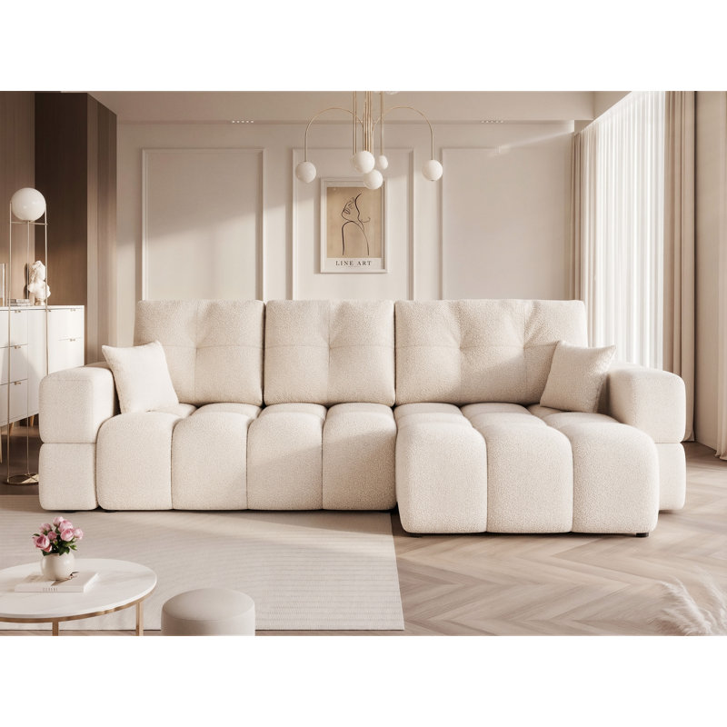 4 Seater Sofa Bed, Cream