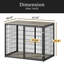 Meuble cage pour chien de 47 po avec 3 portes, pour chiens de grande taille et de taille moyenne-1733833139