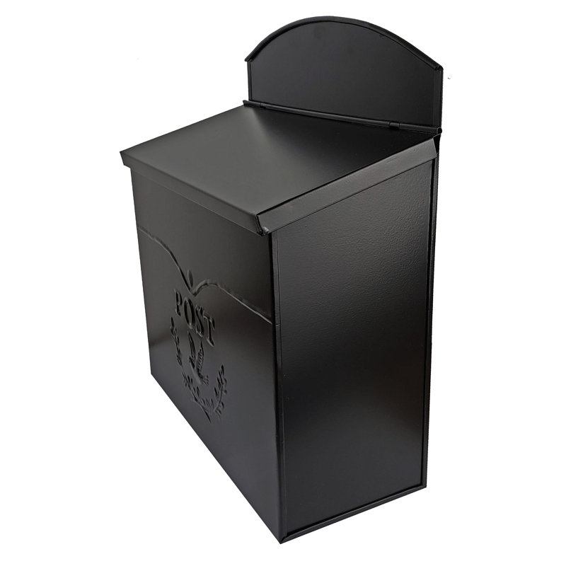 Chelsea Steel Wall Mounted Mailbox, Black