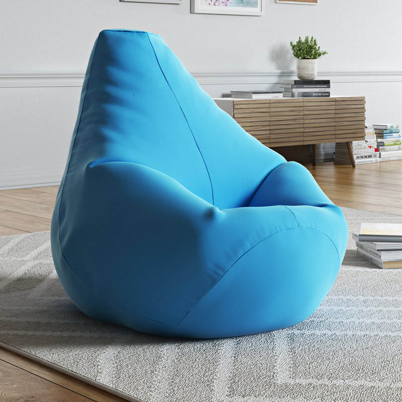 Seater Polyester Blend Outdoor Friendly Bean Bag Chair, Aqua