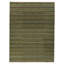 Wool Striped Area Rug in Green/Yellow
